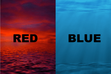 Illustration de l'océan rouge et bleu en innovation