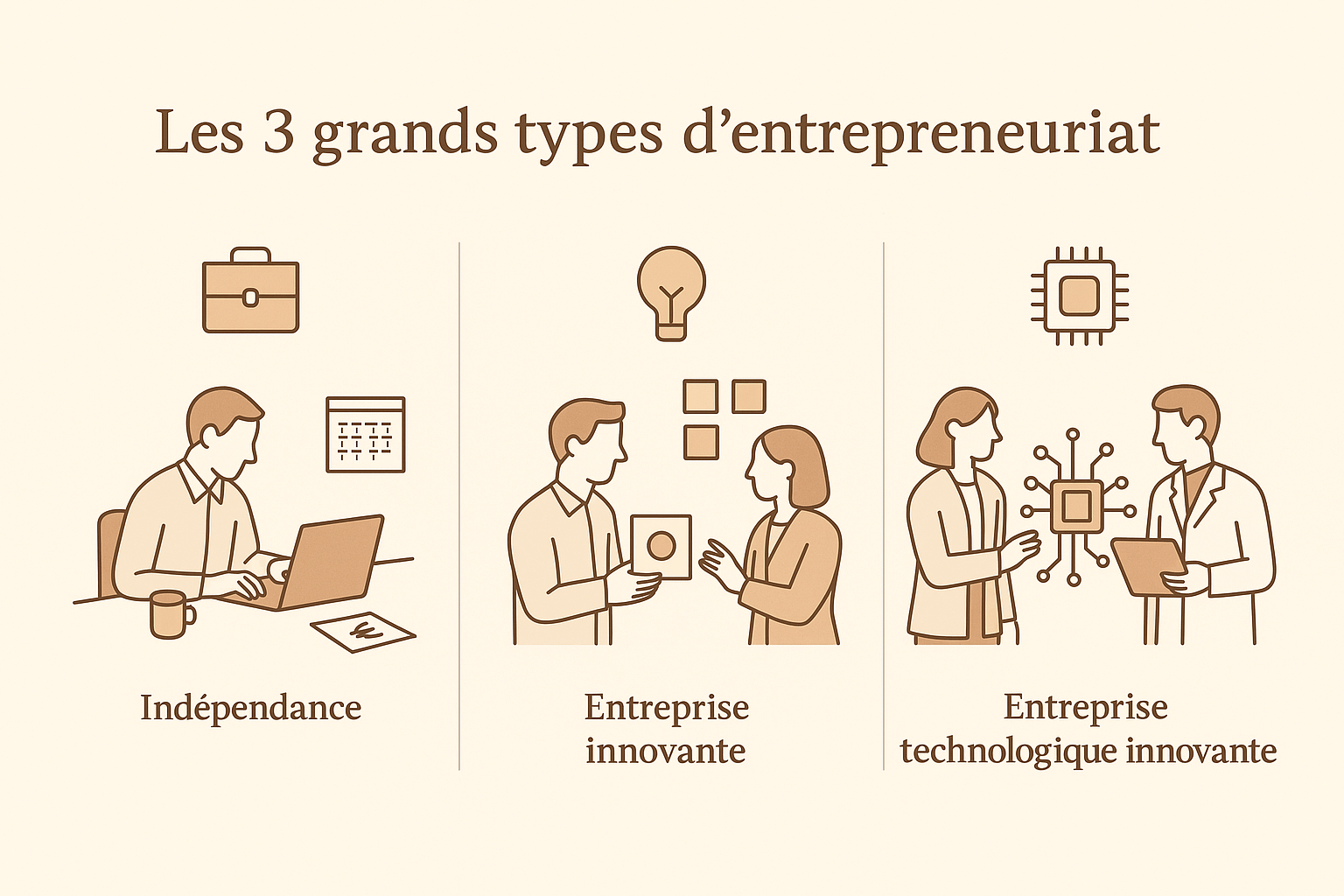 3 types d'entrepreneuriat